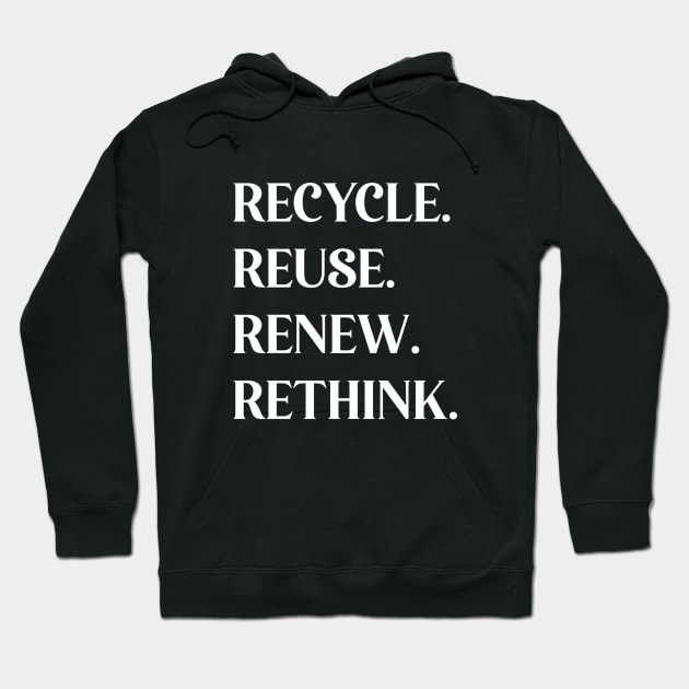 Recycle Reuse Renew Rethink Tie Dye Earth Day Recycling 2023 T-Shirt Hoodie by KAMISAA